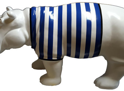 Abstrakte Figur Nilpferd designer bunte Skulpturen Moderne Dekoration Garten